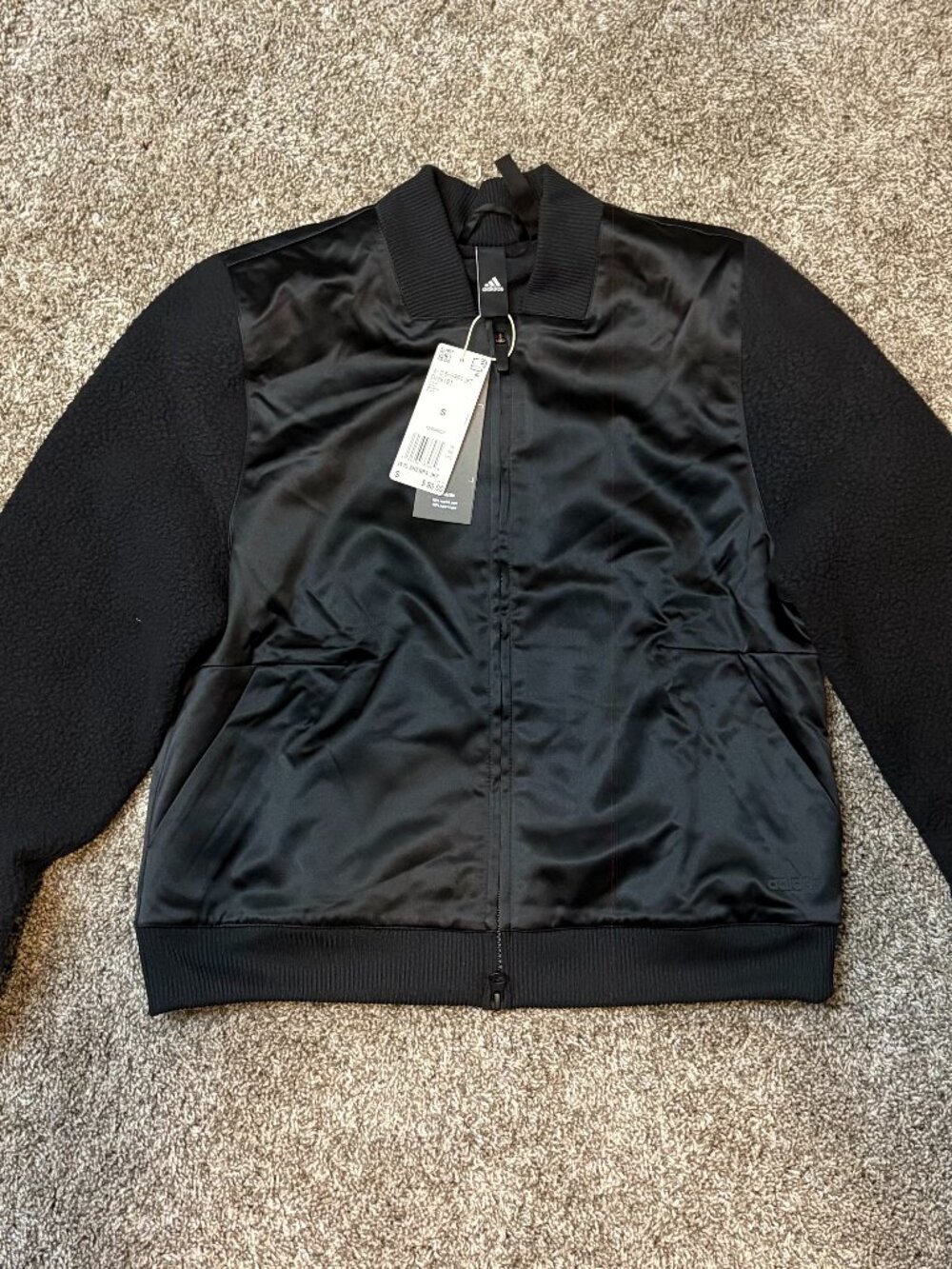 adidas Women's Black Sherpa Jacket S